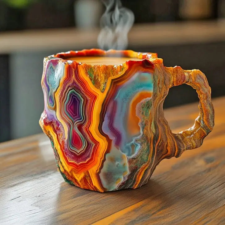 Krystal-Infused Coffee Mugs with Minerals
